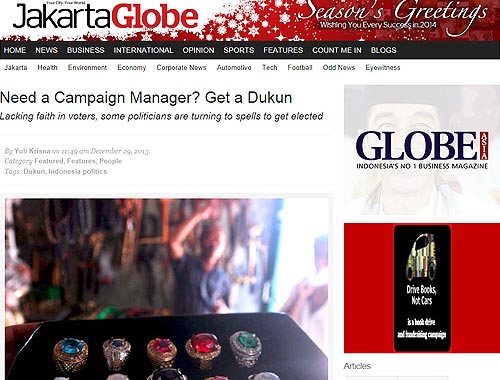 Jakarta Globe vom 29.11.2013